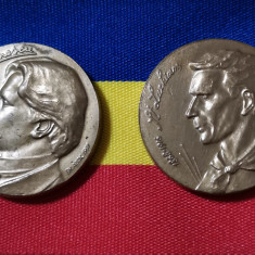 SV * Romania LOT 2 Medalii UNIFATA 30 mm * GEORGE ENESCU și ȘTEFAN LUCHIAN