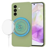 Husa pentru samsung galaxy a36 - magsafe, microfibra in interior, matcha