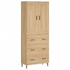 Dulap inalt, stejar sonoma, 69,5x34x180 cm, lemn compozit