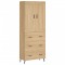 Dulap inalt, stejar sonoma, 69,5x34x180 cm, lemn compozit