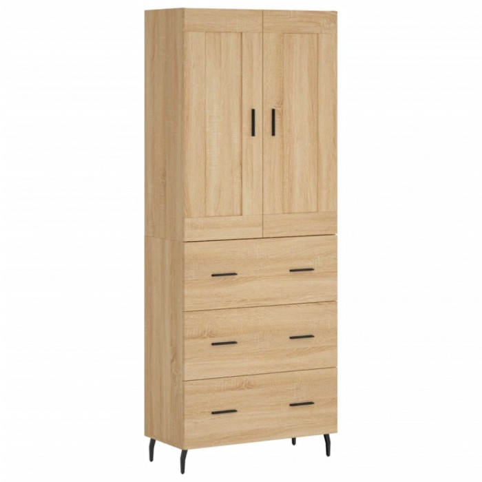 Dulap inalt, stejar sonoma, 69,5x34x180 cm, lemn compozit