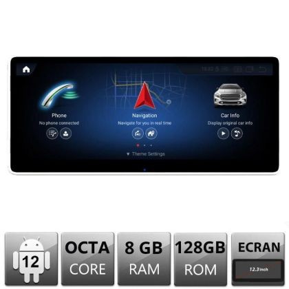Navigatie dedicata Mercedes Clasa C W205 cu sistem NTG5.5 Android ecran 12.3&quot; 8+128 4G BT GPS WIFI CarStore Technology