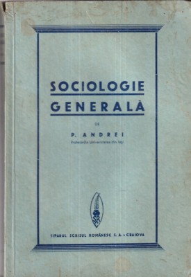 P. Andrei - Sociologie generala (1936) foto