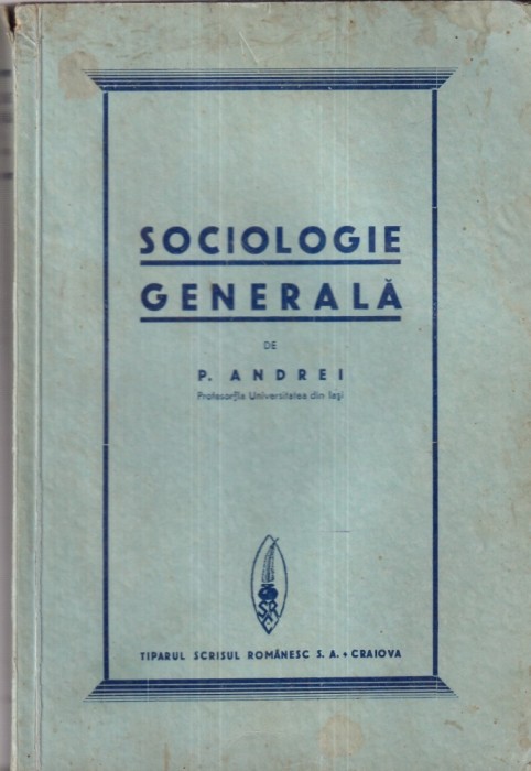 P. Andrei - Sociologie generala (1936)