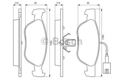 Set placute frana,frana disc FIAT MAREA Weekend (185) (1996 - 2007) BOSCH 0 986 424 593 foto