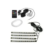 KIT FIR NEON LED RGB + BANDA LED RGB 22CM CU TELECOMANDA RF.