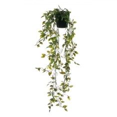 Ghiveci Decorativ, Plantă Artificială Suspendabilă, &Icirc;nălțime 65cm, Plastic, Verde