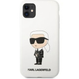 Cumpara ieftin Husa Cover Karl Lagerfeld Liquid Silicone Ikonik NFT pentru iPhone 13 Pro Max White