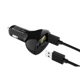 Incarcator auto cu 1XUSB QC3.0 + 1XUSB 2.4A + 1XUSB TYPE-C cu afisaj tensiune /