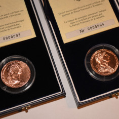 Monedă BNR - replică după un sestert emis de Împăratul Traian