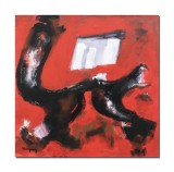 Cumpara ieftin Tablou abstract pictat manual, Confluente, 60x60cm pictura ulei pe panza, Geo Ungureanu