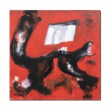 Tablou abstract pictat manual, Confluente, 60x60cm pictura ulei pe panza, Geo Ungureanu