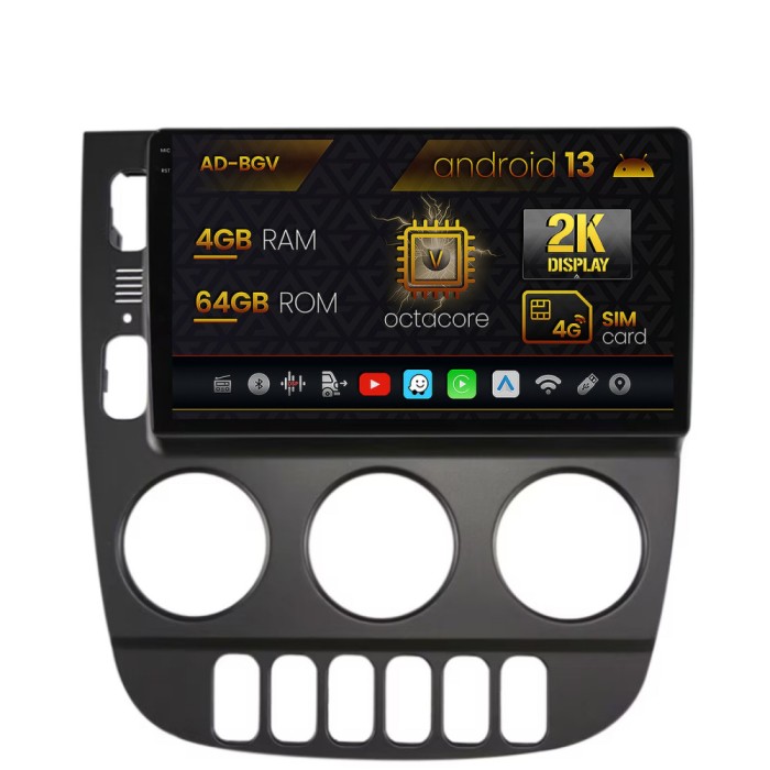Navigatie Mercedes Benz ML W163 (1998-2005), Android 13, V-Octacore 4GB RAM + 64GB ROM, 9.5 Inch - AD-BGV9004+AD-BGRKIT405V3