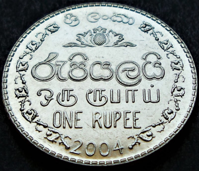 Moneda exotica 1 RUPIE - SRI LANKA, anul 2004 * cod 1416 B = A.UNC foto