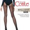 Ciorap subțire cu model picățele &quot;Diamant&quot;, Conte Fantasy Brilliant - Nero, 2-S Standard