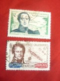 2Timbre 6 si 13fr. 1953 Noua Caledonie colonie franceza (teritoriu) ,stampilat