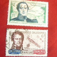 2Timbre 6 si 13fr. 1953 Noua Caledonie colonie franceza (teritoriu) ,stampilat