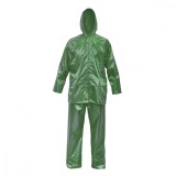 Costum impermeabil cu gluga si pantaloni din poliester si PVC, verde, XL Breckner Germany