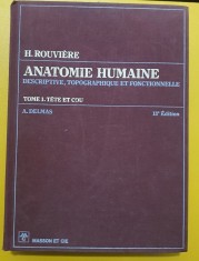 Anatomie humaine, Tome 1: T&ecirc;te et cou Henri Rouvi&egrave;re et Andr&eacute; Delmas