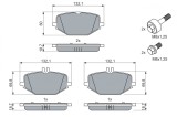 BOSCH 0 986 460 023 set placute frana,frana disc
