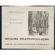 NICULINA DELAVRANCEA - DONA , CATALOG DE EXPOZITIE , AUGUST 1969
