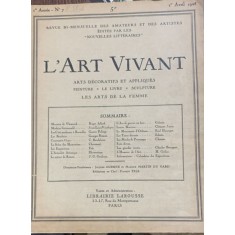 L art vivant- revista in franceza, nr. 7, aprilie 1925