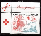 MONACO 2002, Crucea Rosie, serie neuzata, MNH