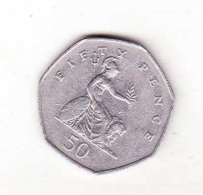 bnk mnd Marea Britanie Anglia 50 pence 2001 foto