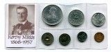T737 MONEDELE LUMII UNGARIA HORTISTA SET MONEDE INFOLIATE ANII 1940 AMIRAL HORTHY MIKLOS, Europa