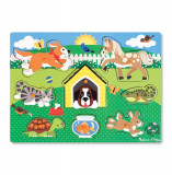 Puzzle din lemn Animalele de companie, Melissa &amp; Doug