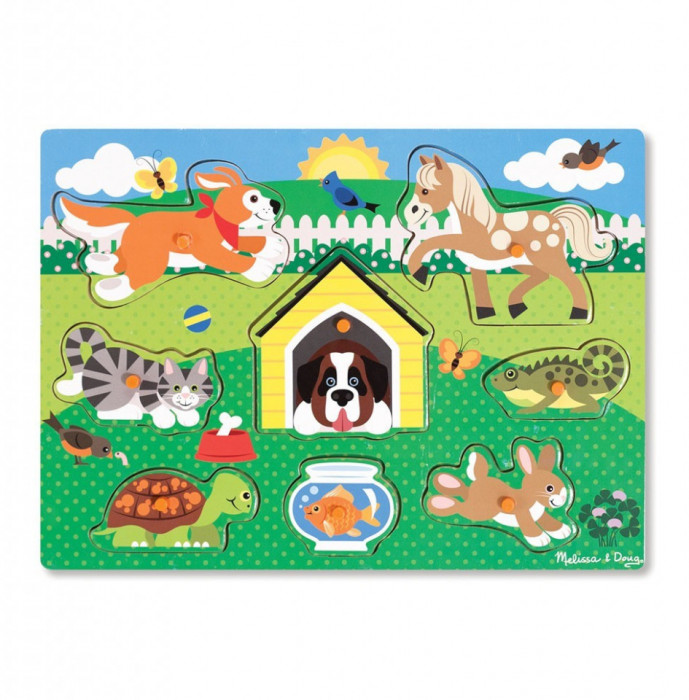 Puzzle din lemn Animalele de companie