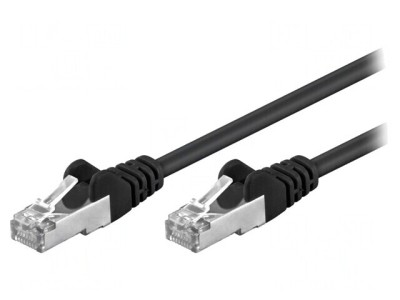 Patch Cord F/UTP 5e Negru 30m Ecranat foto