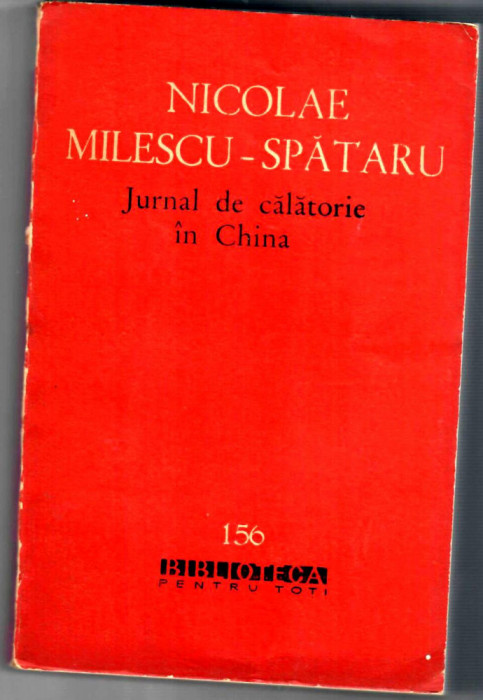 Jurnal de calatorie in China, Nicolae Milescu-Spataru