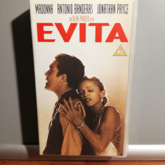 caseta VHS Originala Film - EVITA - (1995/WARNER/UK) - ca Noua