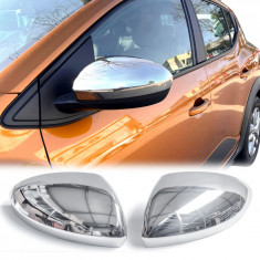 Set de 2 capace oglinzi cromate pentru Renault Clio V din 2019, Renault Talisman din 2016, Renault Megane IV din 2016