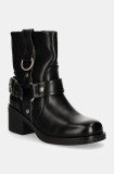 Answear Lab botine femei, culoarea negru, cu toc drept, izolare usoara