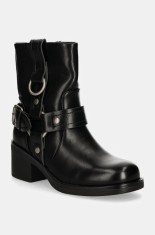 Answear Lab botine femei, culoarea negru, cu toc drept, izolare usoara