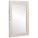 vidaXL Oglindă pentru baie Finisaj Alb Spălat 50 x 70 x 2,5 cm 4017895