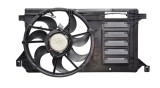 GMV radiator electroventilator Ford Focus RS II, Focus ST II, Focus RS500 II, 2004-2011, motor 2.5 T, benzina, 390 mm; 3 pini, fara modulul de contro