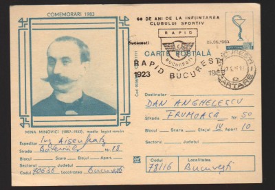 CPIB 22991 CARTE POSTALA - MINA MINOVICI. MEDIC LEGIST ROMAN foto