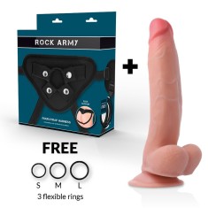 Strapon cu Dildo realistic Dual Density Leopard Dimensiune: 23 cm x 4,77 cm foto
