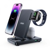 Statie incarcare wireless JoyRoom JR-WQS02 compatibila Apple, 15W, Negru