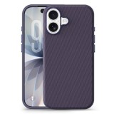 Husa compatibila cu iPhone 17, MagSafe, Design Woven, Soft Touch, Antisoc, Mov