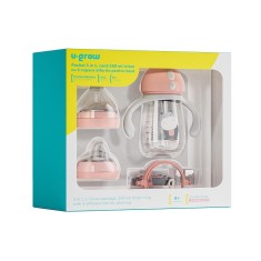 Pachet 3 in 1 cana 260 ml roz u-grow