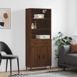 Cumpara ieftin Dulap &icirc;nalt, stejar maro, 69,5x34x180 cm, lemn compozit