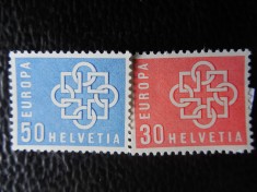 Elvetia-Eeuropa Cept 1959-serie completa-nestampilate foto