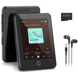 Cumpara ieftin Player MP3 cu Touchscreen, 2.4&quot;, Bluetooth 5.2, 80GB, HiFi, FM Radio, Reportofon, E-book, Alarma, Cronometru, USB-C, Casti, Negru