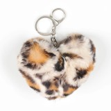 Breloc inima cu model animal print