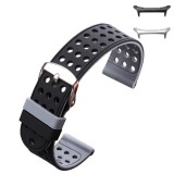 Curea silicon cu doua fete compatibila Samsung Galaxy Watch Ultra2, 22mm, Negru/Gri