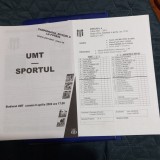 Program + foaie joc U M Timisoara - Sportul Stud.